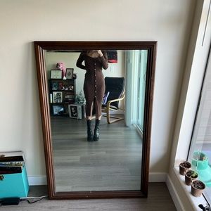 medium ribbed brown zara body on maxi dress with buttons